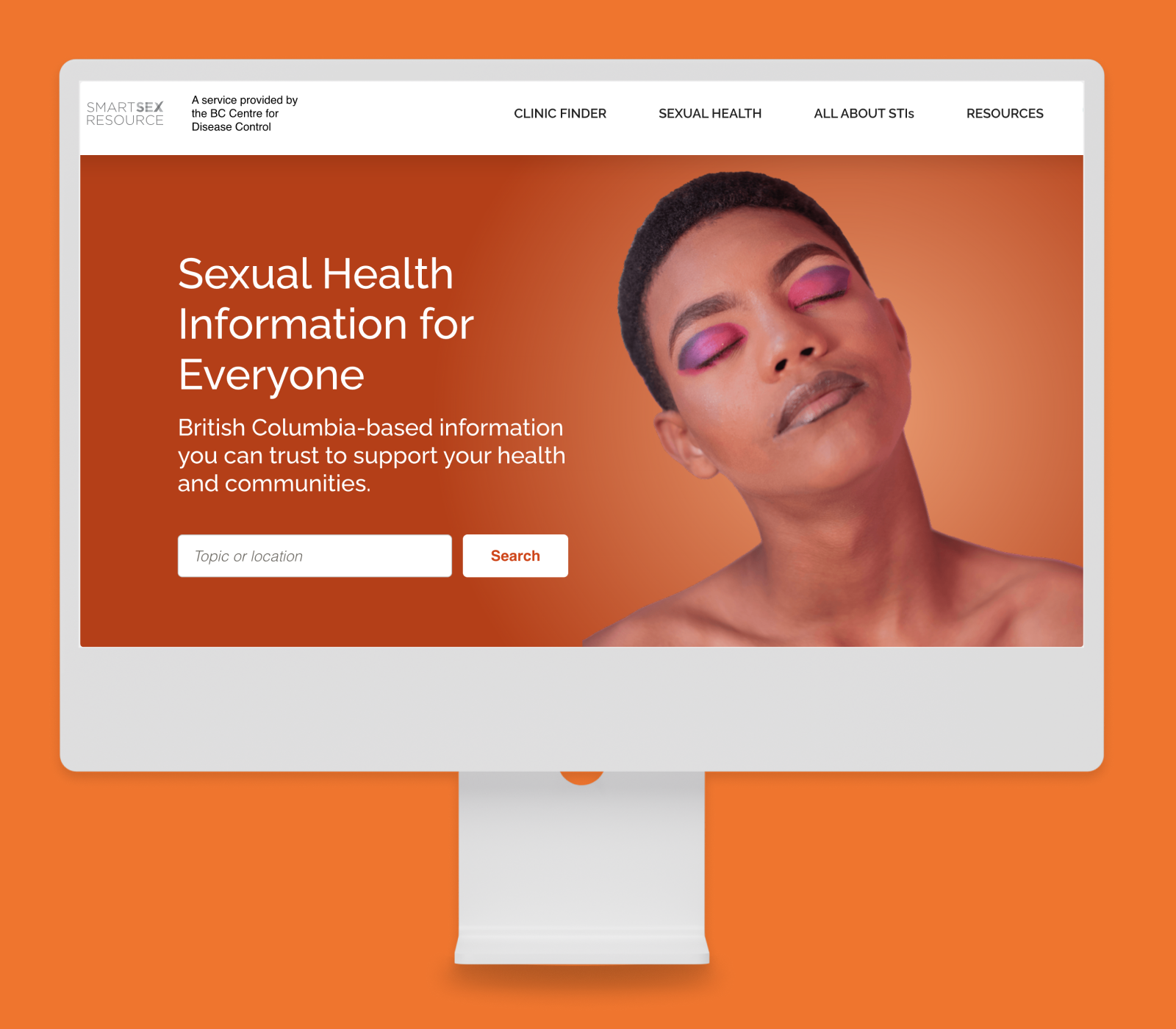 Screenshot of the smartsex website